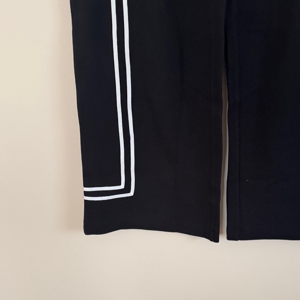 Talbots Casual Black Pants with White Stripes NWT - Picture 3 of 9